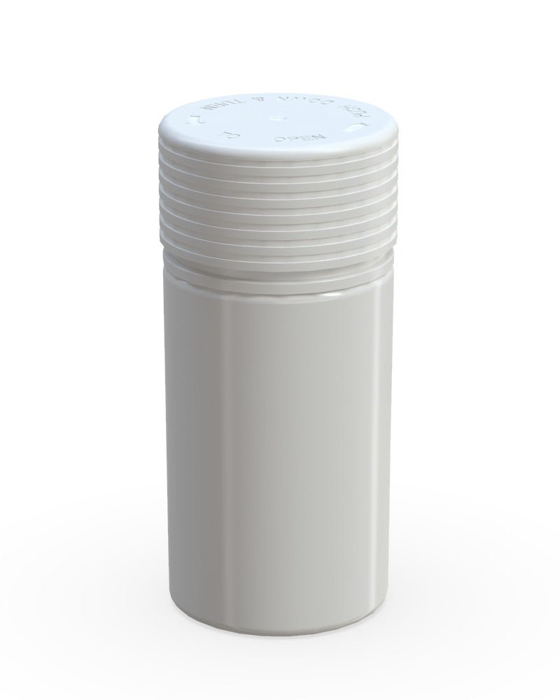 CHUBBY GORILLA | Child Resistant White Plastic Mini Spiral Jar w/ White Cap | 55mm - 1oz - 200 Count - 2