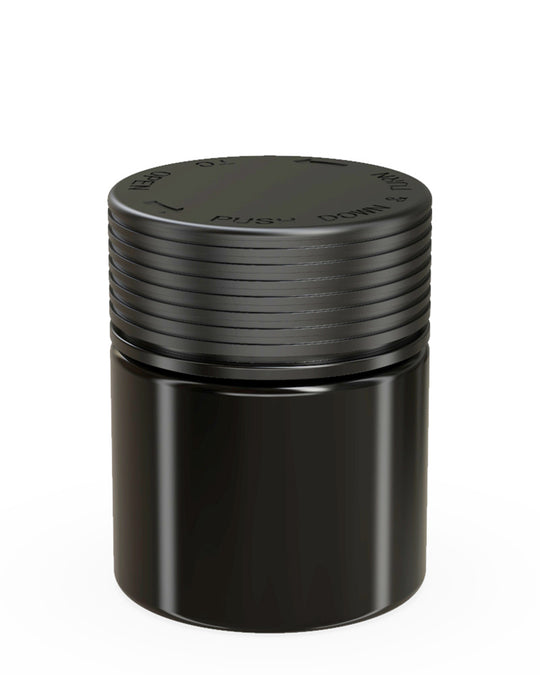 CHUBBY GORILLA | Child Resistant Black Plastic Spiral Jar w/ Black Cap | 55mm - 3oz - 400 Count