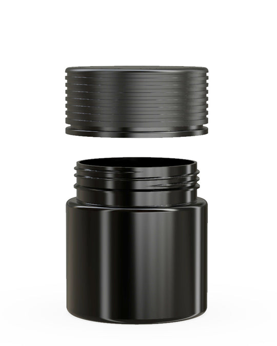 CHUBBY GORILLA | Child Resistant Black Plastic Spiral Jar w/ Black Cap | 55mm - 3oz - 400 Count