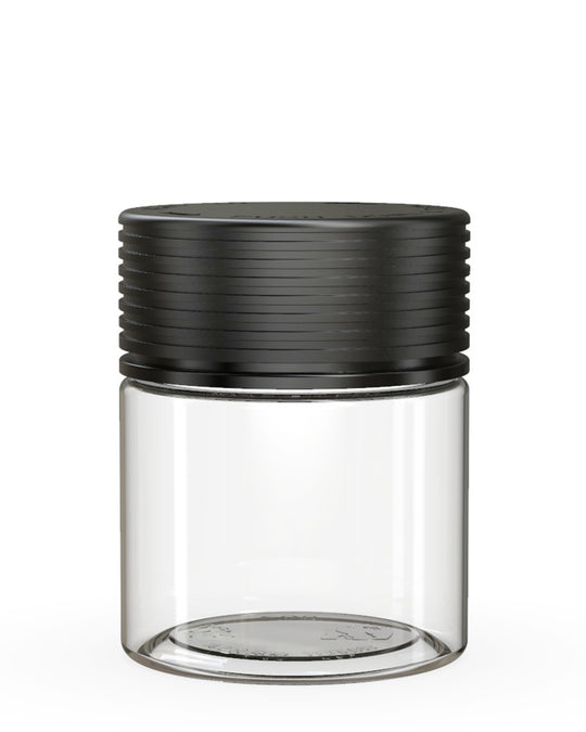 CHUBBY GORILLA | Child Resistant Clear Plastic Spiral Jar w/ Black Cap | 55mm - 3oz - 400 Count