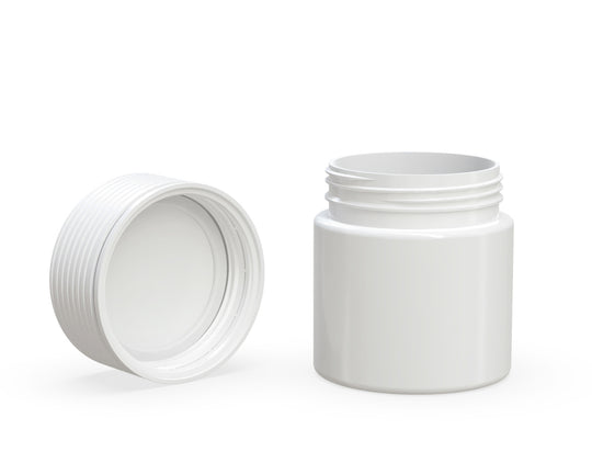 CHUBBY GORILLA | Child Resistant White Plastic Spiral Jar w/ White Cap | 55mm - 3oz - 400 Count