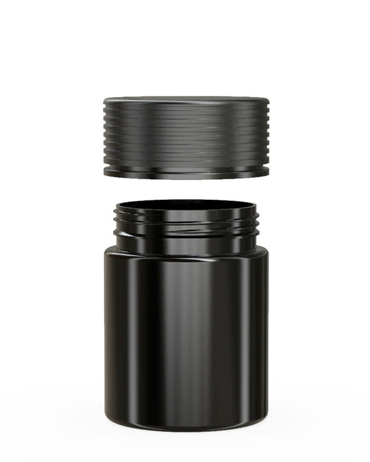 CHUBBY GORILLA | Child Resistant Black Plastic Spiral Jar w/ Black Cap | 55mm - 4oz - 400 Count