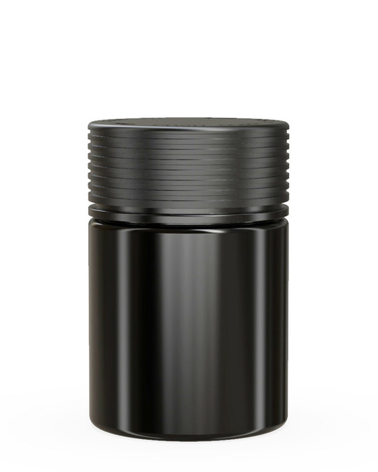 CHUBBY GORILLA | Child Resistant Black Plastic Spiral Jar w/ Black Cap | 55mm - 4oz - 400 Count