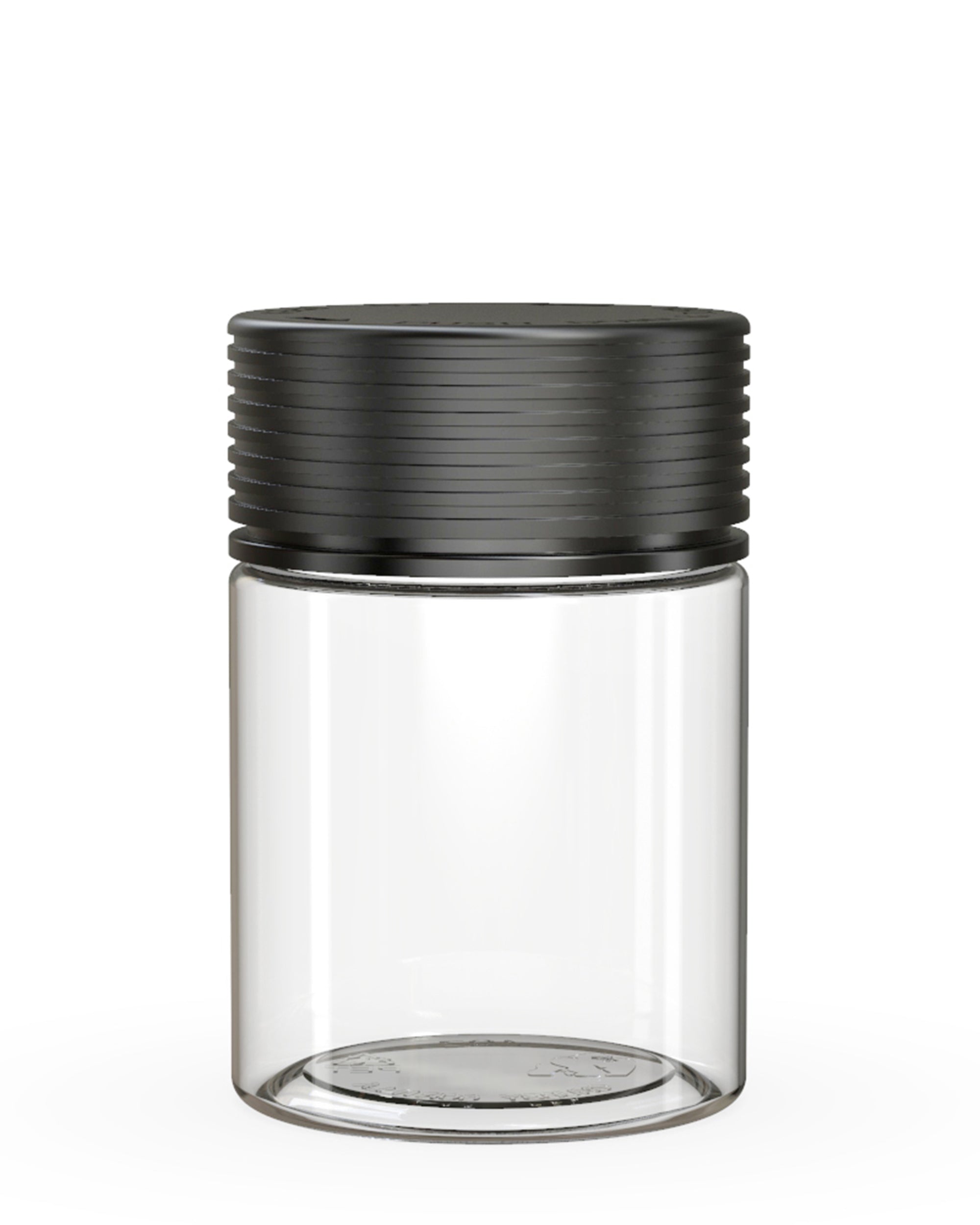 CHUBBY GORILLA | Child Resistant Clear Plastic Spiral Jar w/ Black Cap | 55mm - 4oz - 400 Count