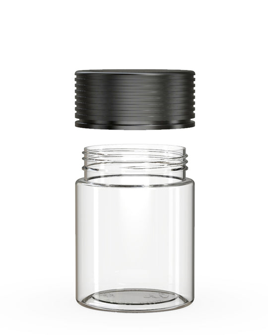 CHUBBY GORILLA | Child Resistant Clear Plastic Spiral Jar w/ Black Cap | 55mm - 4oz - 400 Count