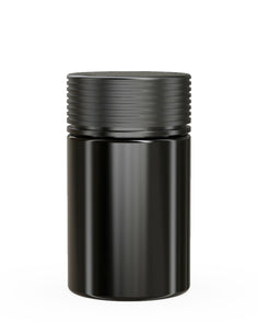 CHUBBY GORILLA | Child Resistant Black Plastic Spiral Jar w/ Black Cap | 55mm - 5oz - 300 Count