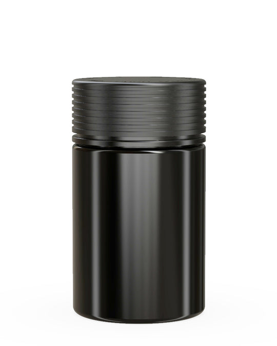 CHUBBY GORILLA | Child Resistant Black Plastic Spiral Jar w/ Black Cap | 55mm - 5oz - 300 Count