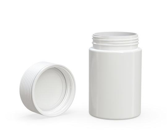 CHUBBY GORILLA | Child Resistant White Plastic Spiral Jar w/ White Cap | 55mm - 5oz - 300 Count