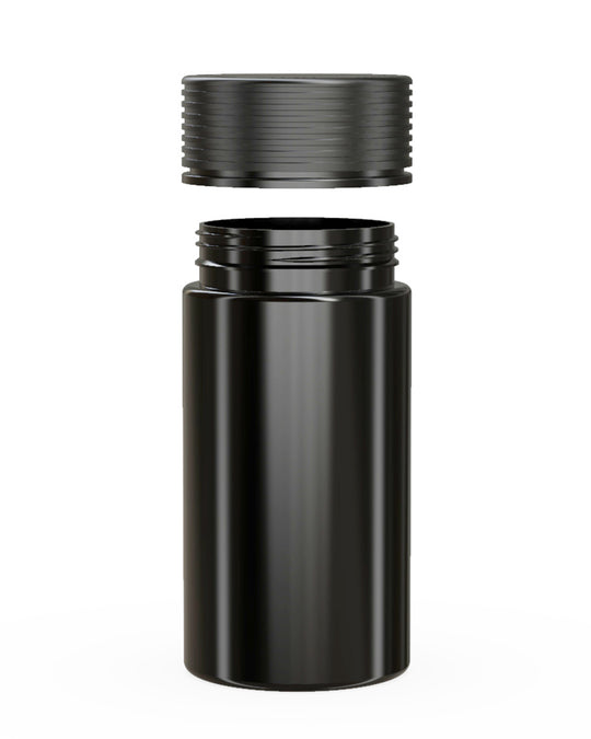 CHUBBY GORILLA | Child Resistant Black Plastic Spiral Jar w/ Black Cap | 55mm - 6oz - 300 Count