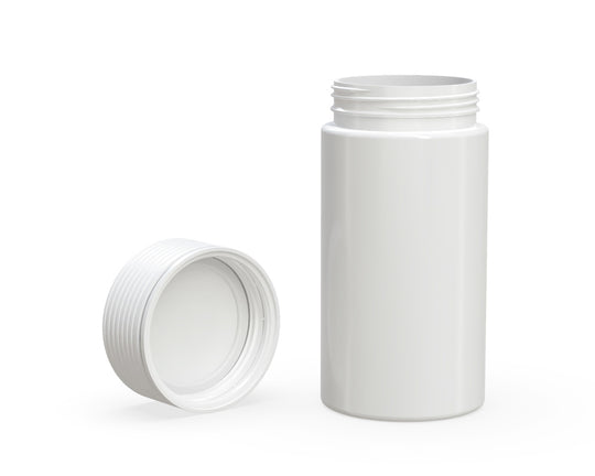 CHUBBY GORILLA | Child Resistant White Plastic Spiral Jar w/ White Cap | 55mm - 6oz - 300 Count