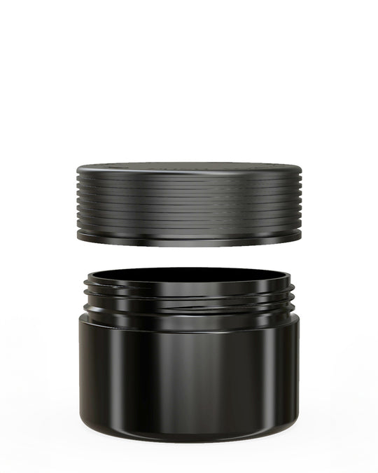 CHUBBY GORILLA | Child Resistant Black Plastic Spiral XL Jar w/ Black Cap | 92.5mm - 7.5oz - 100 Count