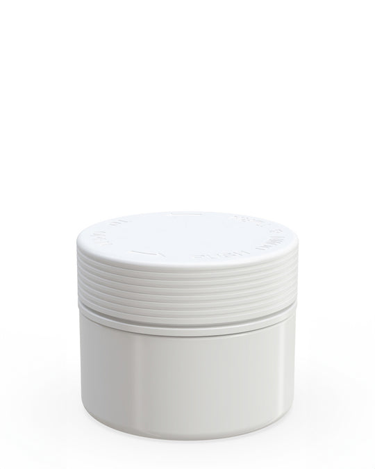 CHUBBY GORILLA | Child Resistant White Plastic Spiral XL Jar w/ White Cap | 92.5mm - 7.5oz - 100 Count