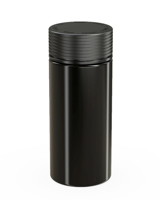 CHUBBY GORILLA | Child Resistant Black Plastic Spiral Jar w/ Black Cap | 55mm - 8oz - 300 Count