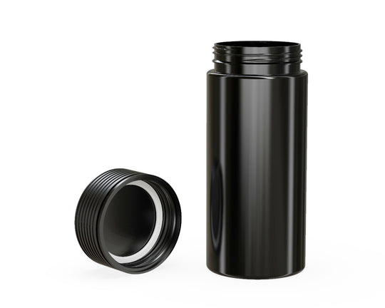 CHUBBY GORILLA | Child Resistant Black Plastic Spiral Jar w/ Black Cap | 55mm - 8oz - 300 Count