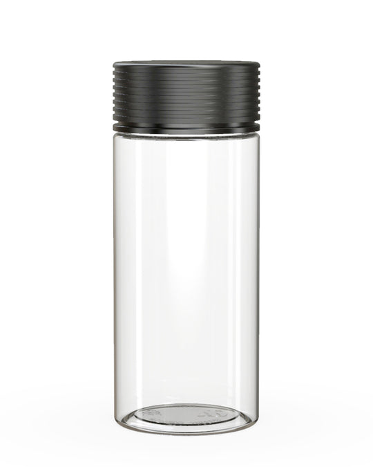 CHUBBY GORILLA | Child Resistant Clear Plastic Spiral Jar w/ Black Cap | 55mm - 8oz - 200 Count