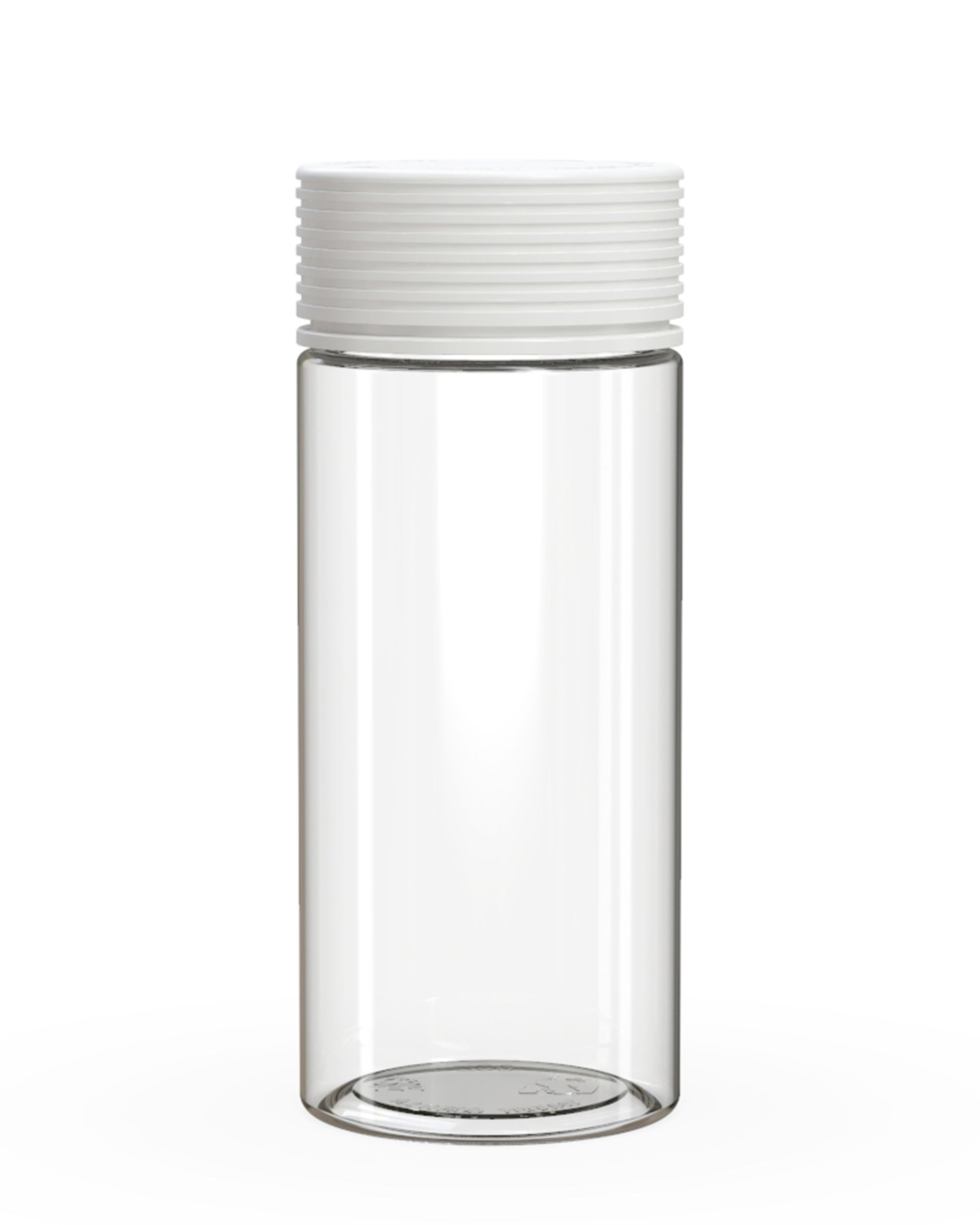 CHUBBY GORILLA | Child Resistant Clear Plastic Spiral Jar w/ White Cap | 55mm - 8oz - 300 Count