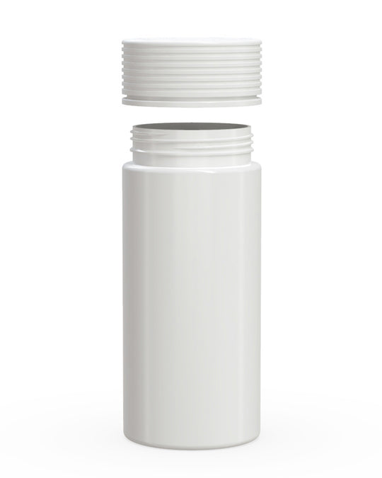 CHUBBY GORILLA | Child Resistant White Plastic Spiral Jar w/ White Cap | 55mm - 8oz - 300 Count