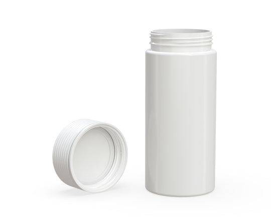 CHUBBY GORILLA | Child Resistant White Plastic Spiral Jar w/ White Cap | 55mm - 8oz - 300 Count