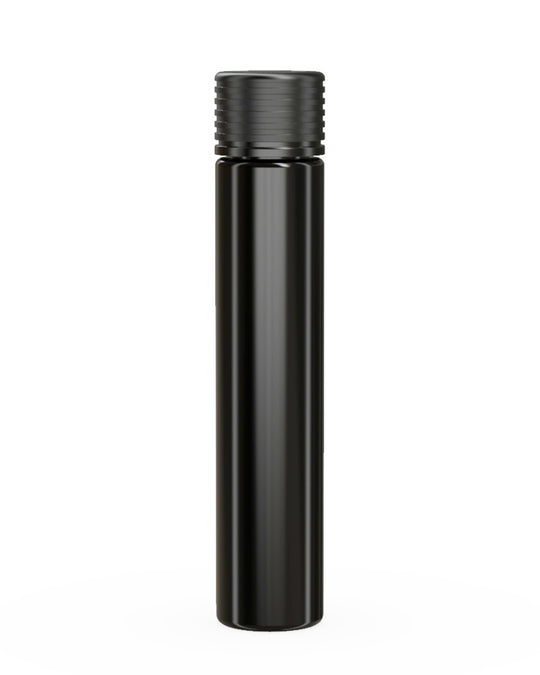 CHUBBY GORILLA | Child Resistant Black Plastic Spiral Pre-Roll Tubes w/ Black Cap | 25mm - 115mm - 200 Count