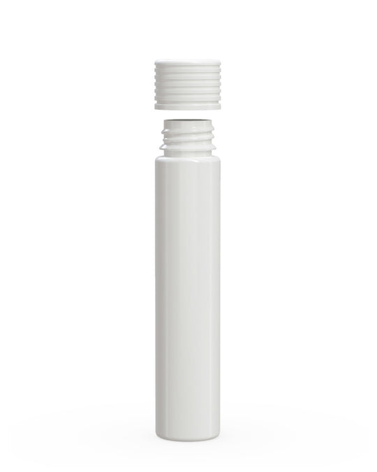 CHUBBY GORILLA | Child Resistant White Plastic Spiral Pre-Roll Tubes w/ White Cap | 25mm - 115mm - 200 Count