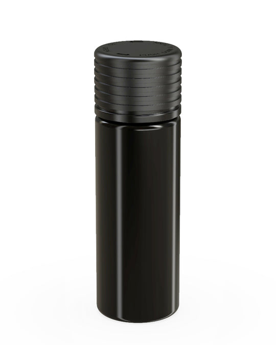 CHUBBY GORILLA | Child Resistant Black Plastic Spiral Pre-Roll Tubes w/ Black Cap | 25mm - 65mm - 400 Count