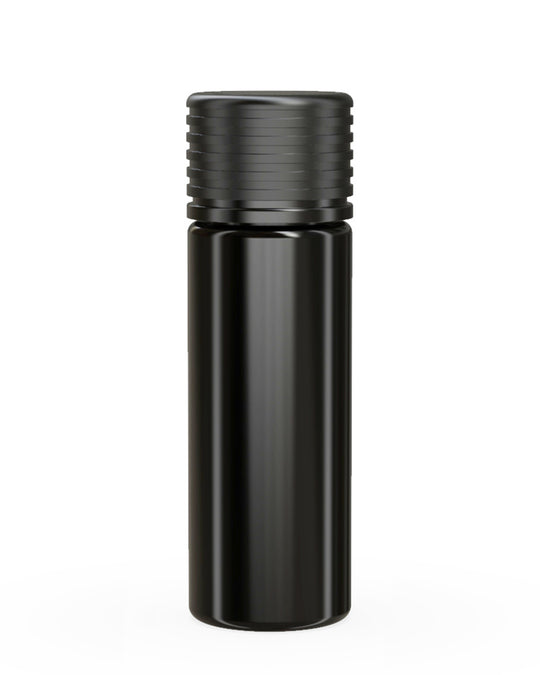 CHUBBY GORILLA | Child Resistant Black Plastic Spiral Pre-Roll Tubes w/ Black Cap | 25mm - 65mm - 400 Count