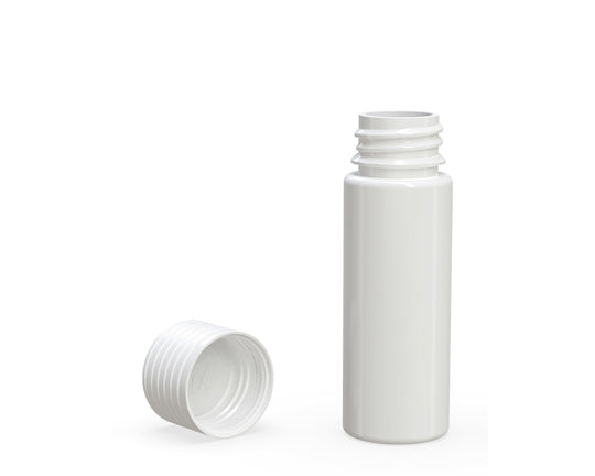 CHUBBY GORILLA | Child Resistant White Plastic Spiral Pre-Roll Tubes w/ White Cap | 25mm - 65mm - 400 Count