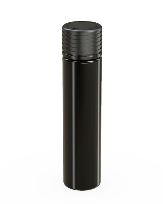 CHUBBY GORILLA | Child Resistant Black Plastic Spiral Pre-Roll Tubes w/ Black Cap | 25mm - 95mm - 300 Count