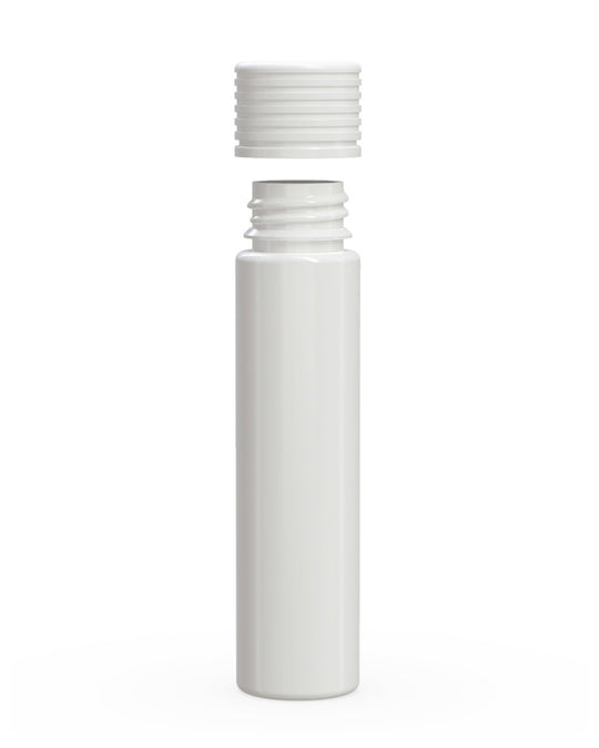 CHUBBY GORILLA | Child Resistant White Plastic Spiral Pre-Roll Tubes w/ White Cap | 25mm - 95mm - 300 Count