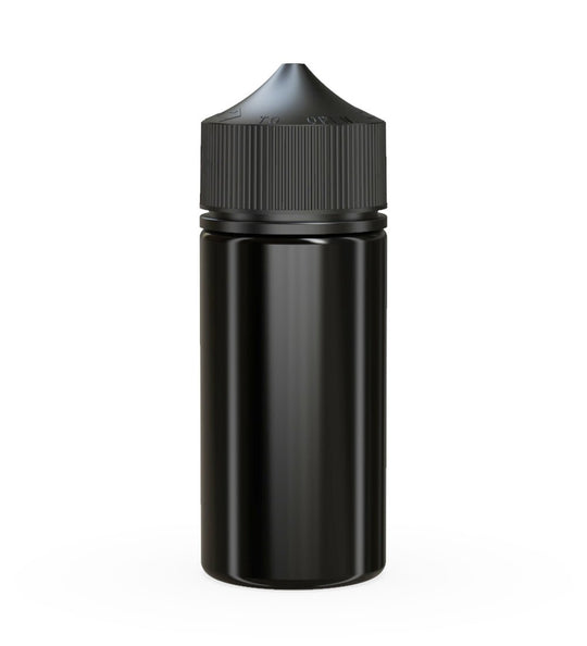 CHUBBY GORILLA Child Resistant Unicorn V3 PET Dropper Bottles w/ Black Lid | 100mL - Black | Sample - 1