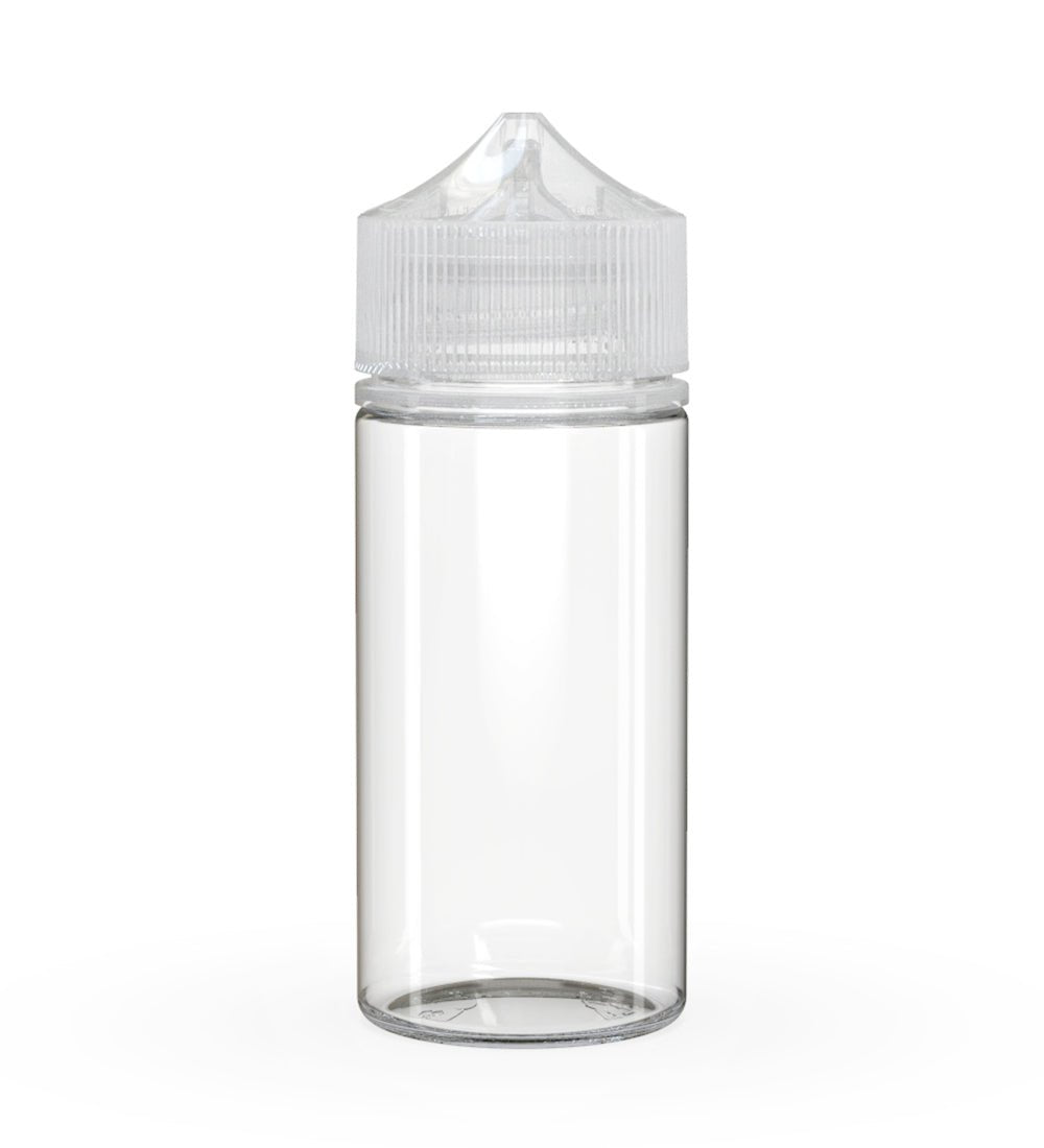 CHUBBY GORILLA Child Resistant Unicorn V3 PET Dropper Bottles w/ Clear Lid | 100mL - Clear | Sample - 1