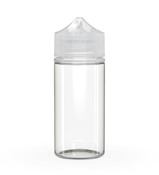 CHUBBY GORILLA Child Resistant Unicorn V3 PET Dropper Bottles w/ Clear Lid | 100mL - Clear | Sample - 1