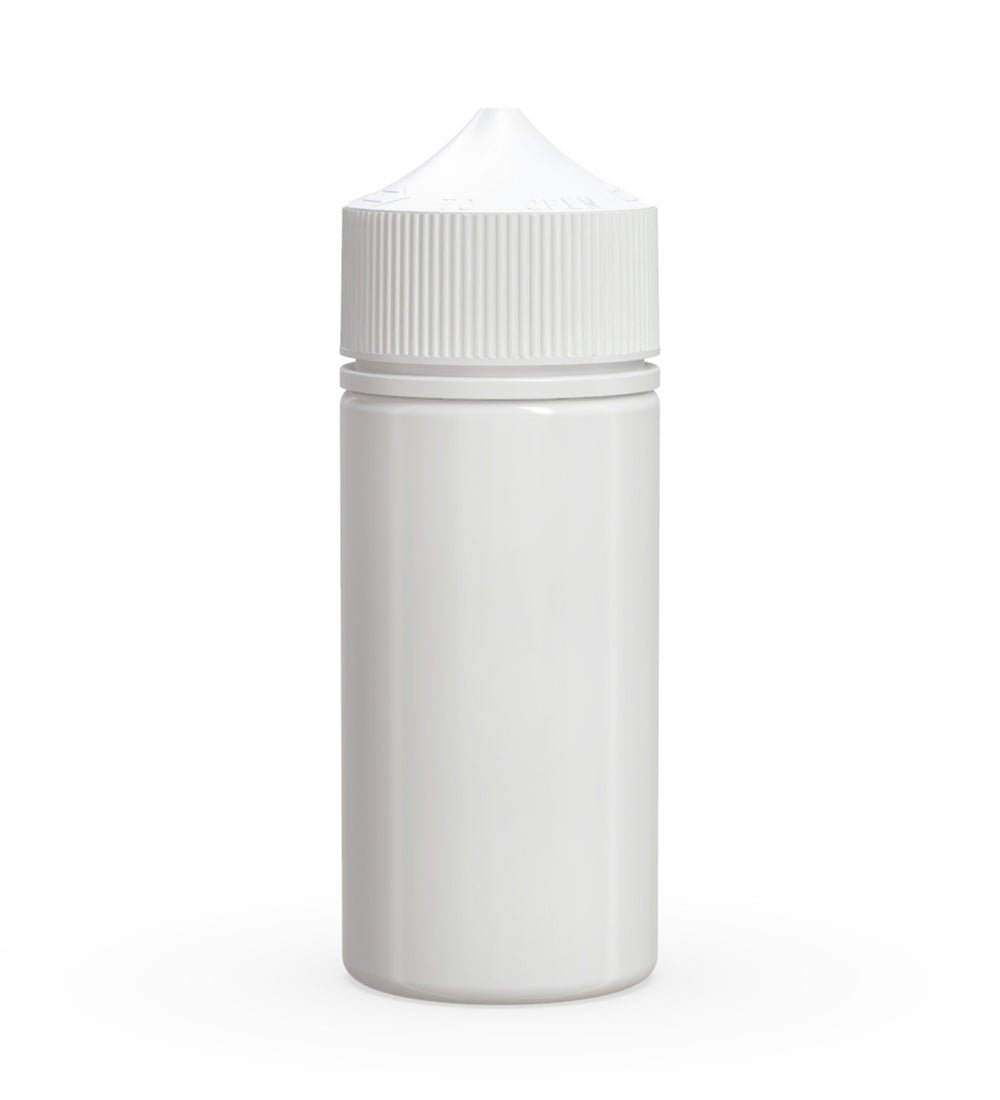 CHUBBY GORILLA Child Resistant Unicorn V3 PET Dropper Bottles w/ White Lid | 100mL - White | Sample - 1