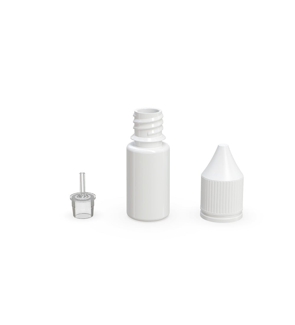 CHUBBY GORILLA | Child Resistant Unicorn V3 PET Dropper Bottles w/ White Lid | 10mL - White - 2000 Count - 3