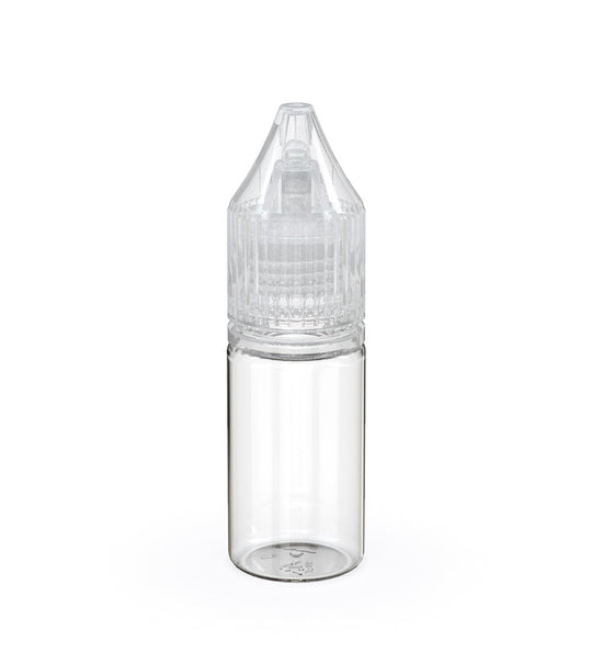 CHUBBY GORILLA Child Resistant Unicorn V3 PET Dropper Bottles w/ Clear Reducer | 10mL - Clear | Sample - 1