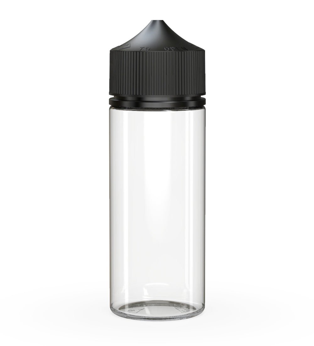 CHUBBY GORILLA | Child Resistant Unicorn V3 PET Dropper Bottles w/ Black Lid | 120mL - Clear - 400 Count - 1