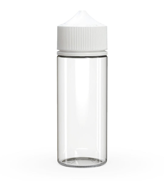 CHUBBY GORILLA | Child Resistant Unicorn V3 PET Dropper Bottles w/ White Lid | 120mL - White - 400 Count - 1