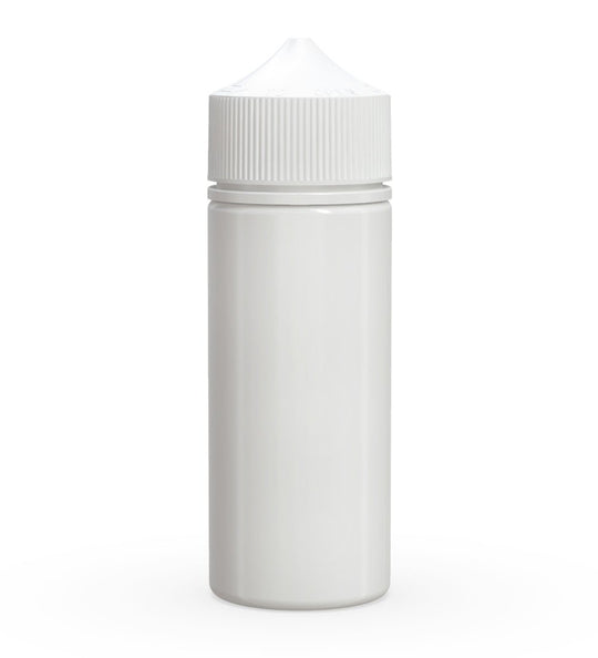 CHUBBY GORILLA Child Resistant Unicorn V3 PET Dropper Bottles w/ White Lid | 120mL - White | Sample - 1