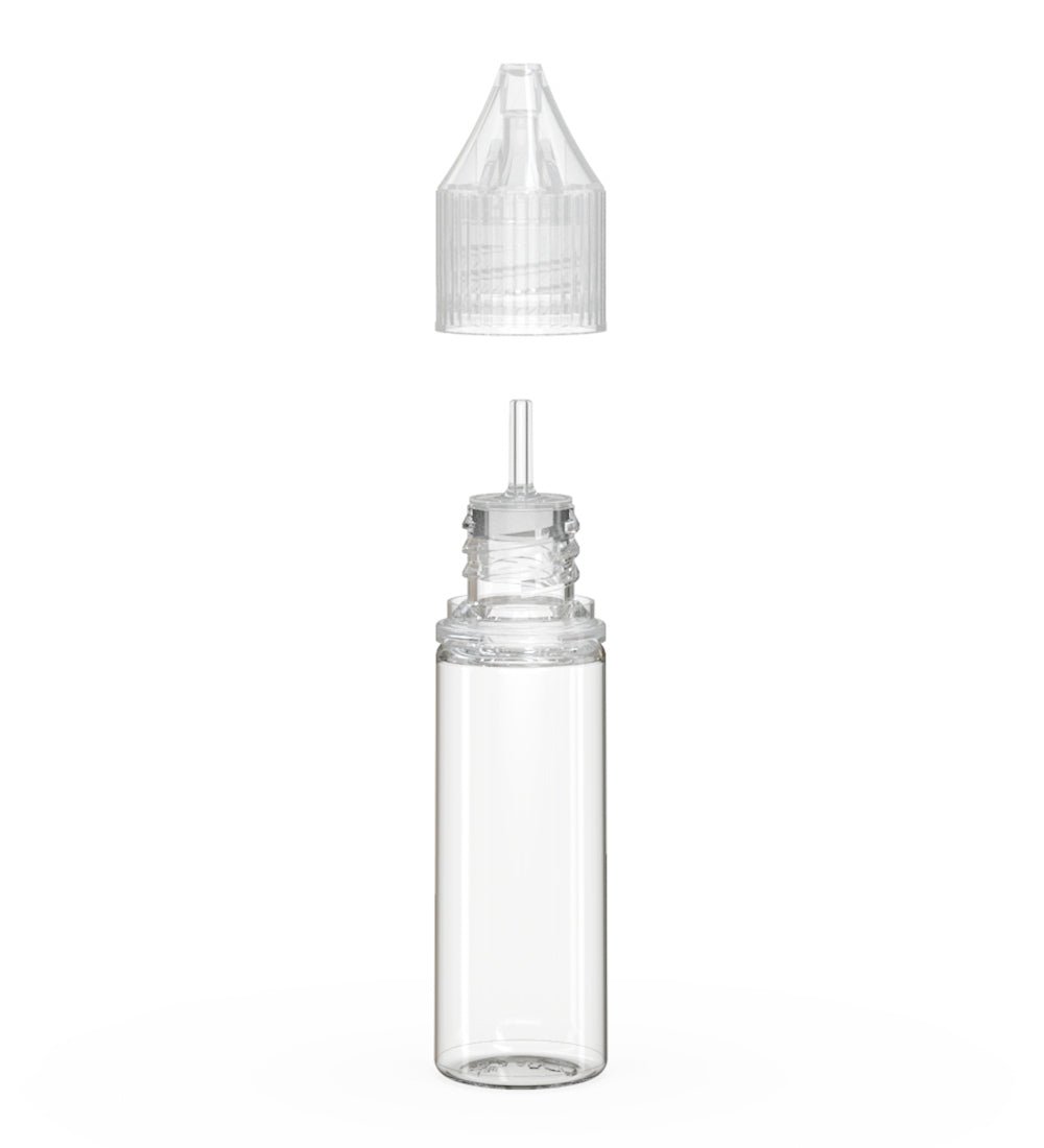 CHUBBY GORILLA | Child Resistant Unicorn V3 PET Dropper Bottles w/ Clear Lid | 16.5mL - Clear - 1000 Count - 2