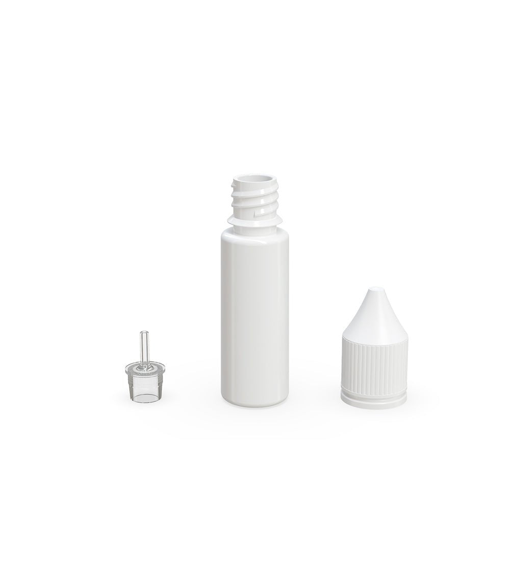 CHUBBY GORILLA | Child Resistant Unicorn V3 PET Dropper Bottles w/ White Lid | 16.5mL - White - 1000 Count - 3