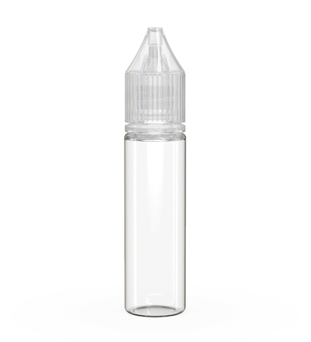 CHUBBY GORILLA Child Resistant Unicorn V3 PET Dropper Bottles w/ Clear Lid | 20mL - Clear | Sample - 1