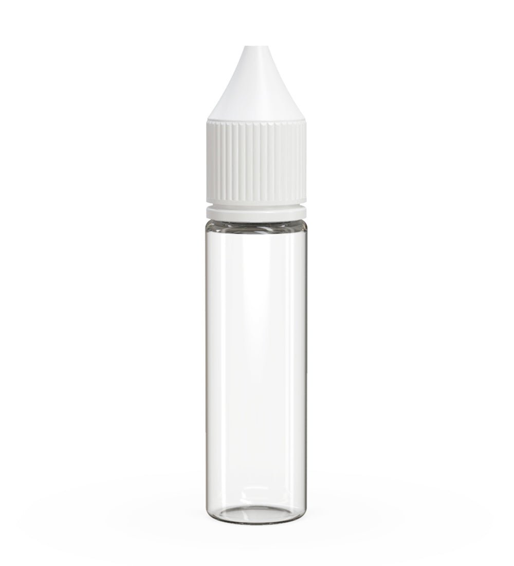 CHUBBY GORILLA Child Resistant Unicorn V3 PET Dropper Bottles w/ White Lid | 20mL - Clear | Sample - 1