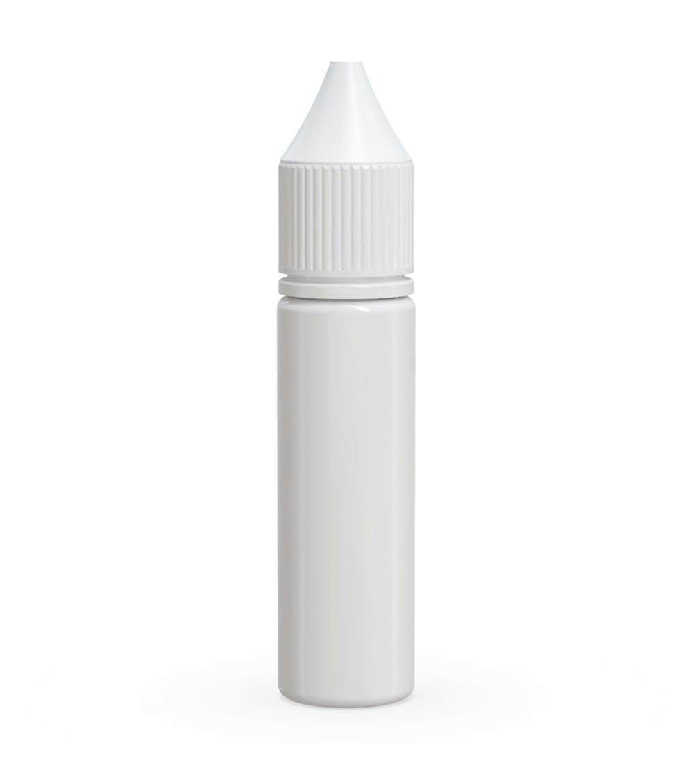 CHUBBY GORILLA Child Resistant Unicorn V3 PET Dropper Bottles w/ White Lid | 20mL - White | Sample - 1