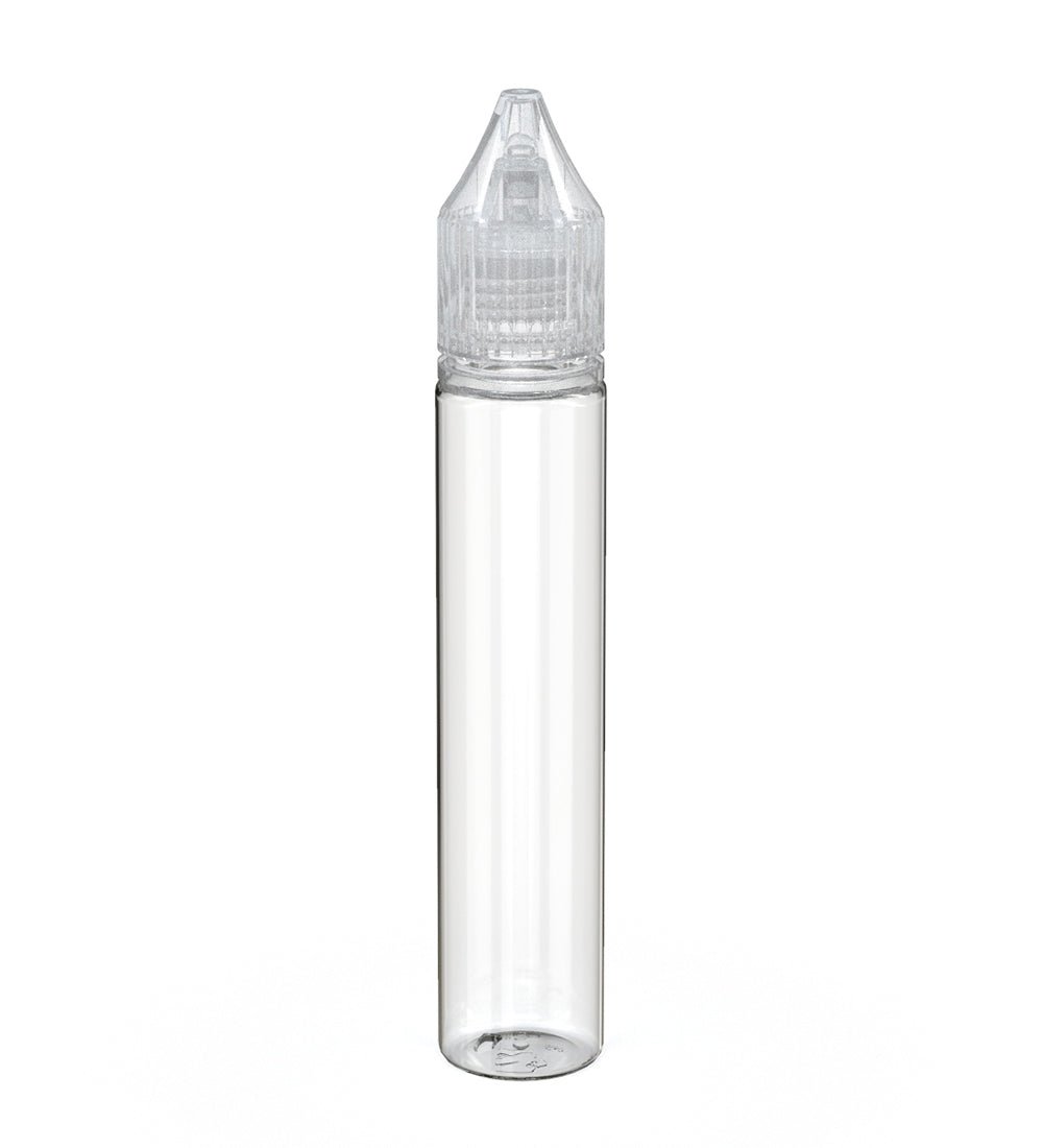 CHUBBY GORILLA | Child Resistant Unicorn V3 PET Dropper Bottles w/ Clear Reducer | 30mL - Clear - 2000 Count - 1