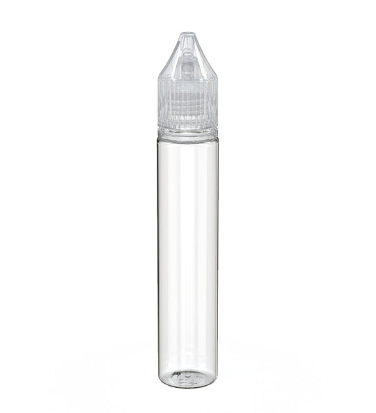 CHUBBY GORILLA Child Resistant Unicorn V3 PET Dropper Bottles w/ Clear Reducer | 30mL - Clear | Sample - 1