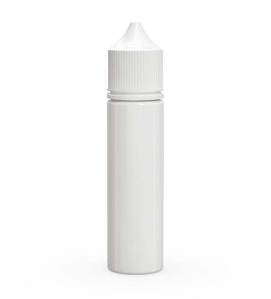 CHUBBY GORILLA Child Resistant Unicorn V3 PET Dropper Bottles w/ White Lid | 60mL - White | Sample - 1