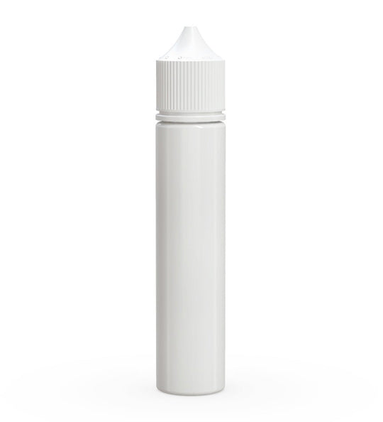 CHUBBY GORILLA | Child Resistant Unicorn V3 PET Dropper Bottles w/ White Lid | 75mL - White - 500 Count - 1