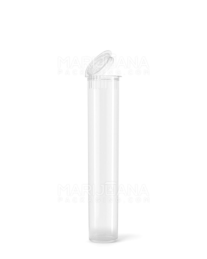 Child Resistant Pop Top Plastic PCR Pre-Roll Tubes (Open) | 95mm - Clear | Sample Image