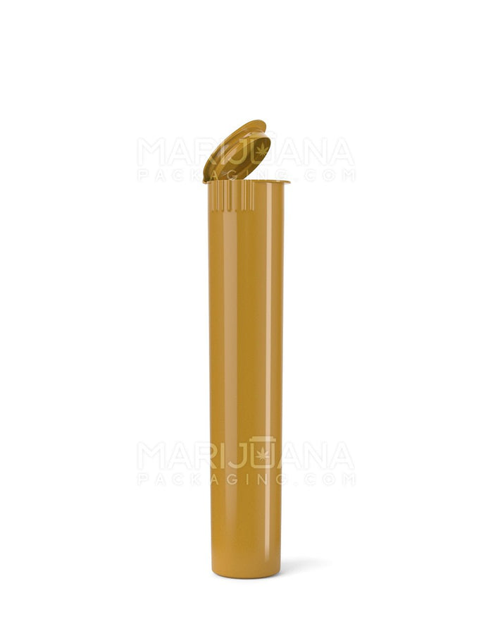 Child Resistant Pop Top Opaque Plastic Pre-Roll Tubes | 95mm - Gold | Sample Image