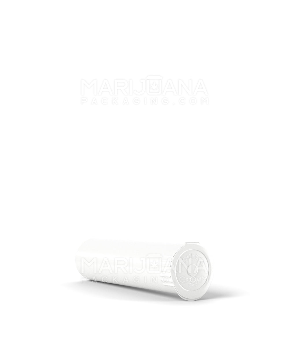 Child Resistant | Pop Top Opaque Plastic Pre - Roll Tubes (Open) | 78mm - White - 1200 Count - 3